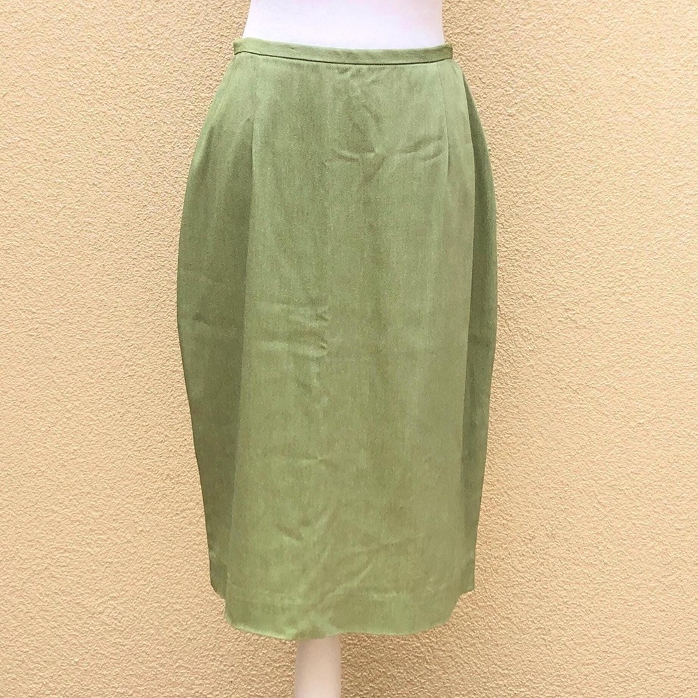 Alberto Makali light green denim pencil Skirt